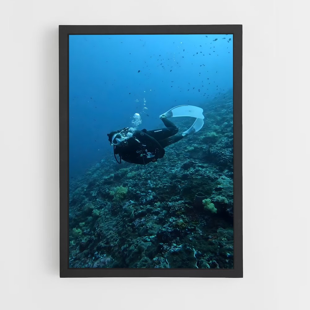 Poster Plongée Maldivienne – affiche Plongée sous-marine (vue 2)